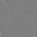 Illusion of rotation whirl movement. Lines texture