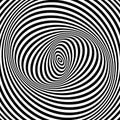 Illusion of spiral swirl vortex movement. Lines pattern and texture
