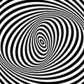 Illusion of swirl spiral vortex movement in op art pattern. Lines texture Royalty Free Stock Photo