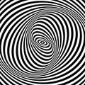 Illusion of swirl spiral vortex movement in op art pattern. Lines texture Royalty Free Stock Photo