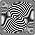 Illusion of swirl spiral vortex movement in op art pattern Royalty Free Stock Photo