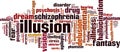 Illusion word cloud Royalty Free Stock Photo