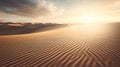 Illusionary Sandscape with Dramatic Sunrays. Generative Ai Royalty Free Stock Photo