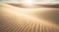 Illusionary Sandscape with Dramatic Sunrays. Generative Ai Royalty Free Stock Photo