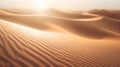 Illusionary Sandscape with Dramatic Sunrays. Generative Ai Royalty Free Stock Photo