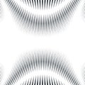 Illusive background with black chaotic lines, moire style. Contrast geometric trance pattern.