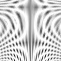 Illusive background with black lines, moire style. Contrast vect