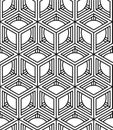 Illusive continuous monochrome pattern, decorative abstract back Royalty Free Stock Photo