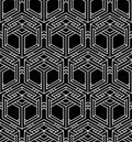 Illusive continuous monochrome pattern, decorative abstract back Royalty Free Stock Photo