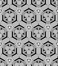 Illusive continuous monochrome pattern, decorative abstract back