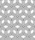 Illusive continuous monochrome pattern, decorative abstract back