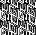 Illusive continuous monochrome pattern, decorative abstract back Royalty Free Stock Photo