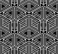 Illusive continuous monochrome pattern, decorative abstract back Royalty Free Stock Photo