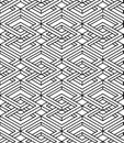 Illusive continuous monochrome pattern, decorative abstract back