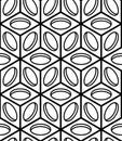 Illusive continuous monochrome pattern, decorative abstract back
