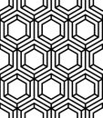 Illusive continuous monochrome pattern, decorative abstract