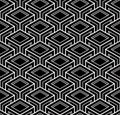 Illusive continuous monochrome pattern, decorative abstract