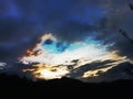 Illusive view of sky and beautiful horizon in dusk. It looks like nature is speaking