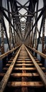 Illusory Wooden Railroad Bridge Crossing Water - National Geographic Photo