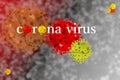 The illusration of corona virus covid-19 with abstract background