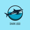 Illusrtration vector graphic of Minimalist Shark logo with a simple but cool and elegant shape. Good for people who need a