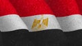 Illustraion of a flying Egyptian Flag Royalty Free Stock Photo