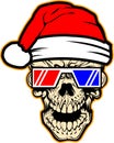 illustrasion vector of santa claus skull