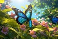 Illustrate the beauty of butterflies in