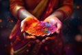 Illustrate the beauty of Holi rituals with a