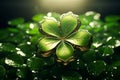 Illustrate the charm of a fourleaf clover as a. Generative ai