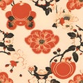 Fu and Shou Harmony with seamless pattern