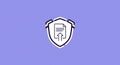 Data Security Shield Icon - Protection Concept Royalty Free Stock Photo