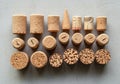 Illustrate a range of densities and types, including natural cork Royalty Free Stock Photo