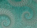 Illustrated abstract fractal background, silver spirals