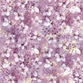 Illustrated abstract seamless pattern, grunge and flowers