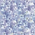 Illustrated abstract seamless pattern, grunge and flowers