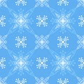 Illustrated blue seamless pattern, repeat background