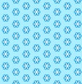 Illustrated Blue Seamless Snowflakes Pattern Background