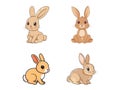 Illustrated of a Cartoon Rabbit