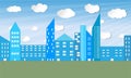 Illustrated city panorama - vector