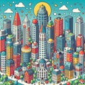 Illustrated city: shapes in a new light