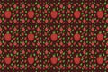 Illustrated and colored strawberry pattern Royalty Free Stock Photo