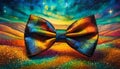 illustrated colorful bow tie