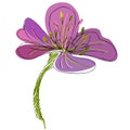 Illustrated cute flower