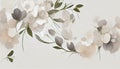 Elegant floral wedding illustrated background.