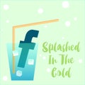 Facebook sign splashed in cold water