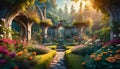 illustrated fantasy landscape