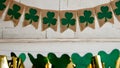 Illustrated Floral Pattern Garland in Happy St. Patricks Day Theme for Events