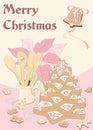 Illustrated gingerbread christmas tree