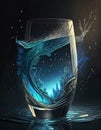 illustrated glass of water